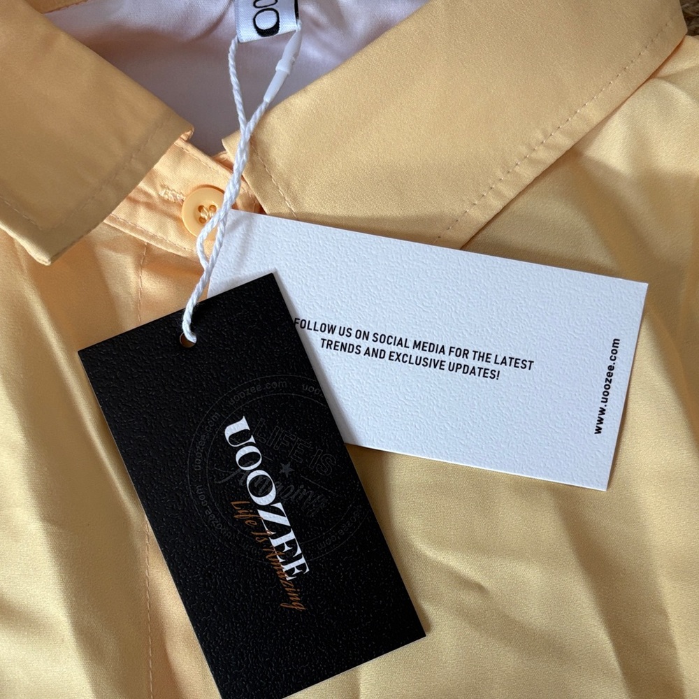 Orange and Yellow Ombre Shirt Dress - Picture 2 of 3